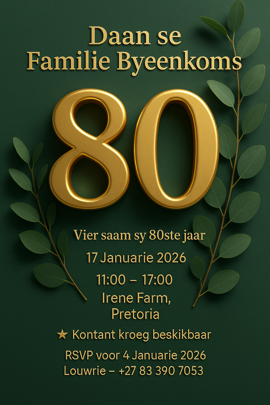 Daan's 80th birthday